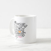 Graffiti-Orange Kaffeetasse (Vorderseite Links)