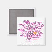 Graffiti Orange/Lila Magnet (Vorderseite/Rückseite)