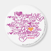 Graffiti Orange/Lila Magnet (Vorne)