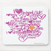 Graffiti orange/lila mousepad (Vorne)