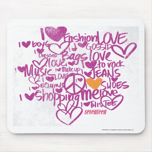 Graffiti orange/lila mousepad (Vorne)