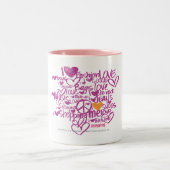 Graffiti orange/lila zweifarbige tasse (Mittel)