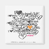 Graffiti Orange Magnet (Vorne)