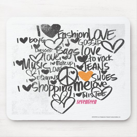 Graffiti-Orange Mousepad (Vorne)