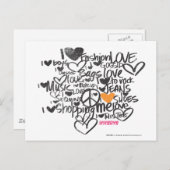 Graffiti Orange Postkarte (Vorne/Hinten)