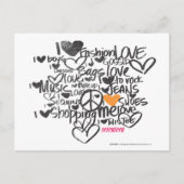 Graffiti Orange Postkarte (Vorderseite)