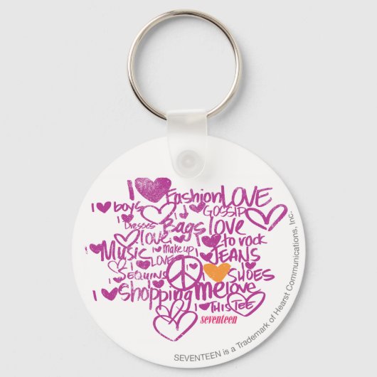 Graffiti Orange/Purple Schlüsselanhänger (Vorderseite)