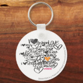 Graffiti Orange Schlüsselanhänger (Vorderseite)