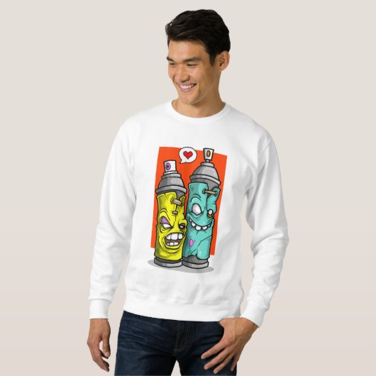 GRAFFITI PAINT 2 SPRAY CANS by Hoakser Sweatshirt (Vorne ganz)