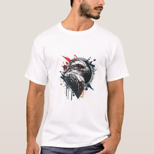 Graffiti Paint Eagle Bird Creative Art Malerei T-Shirt (Vorderseite)