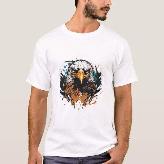 Graffiti Paint Eagle Bird Creative Art Malerei T-Shirt (Vorderseite)