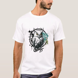 Graffiti Paint Owl Bird Creative Art Malerei T-Shirt