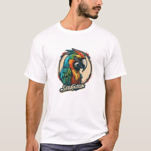Graffiti Paint Parrot Bird Creative Art Malerei T-Shirt (Vorderseite)