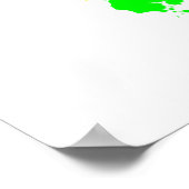 Graffiti Paint Splotches Skater Poster (Ecke)