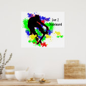 Graffiti Paint Splotches Skater Poster (Küche)