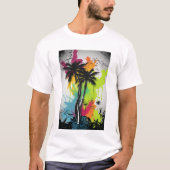Graffiti Palm Tree T-Shirt (Vorderseite)