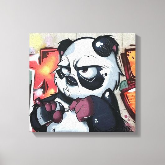 Graffiti Panda Bear Leinwanddruck (Vorderseite)