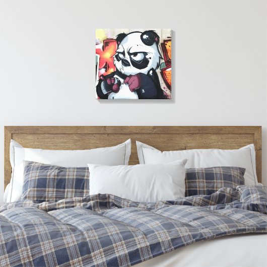 Graffiti Panda Bear Leinwanddruck (Insitu (Schlafzimmer))
