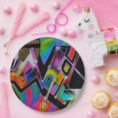 Graffiti-Papierplatte Pappteller (Party)