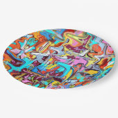 Graffiti Pappteller (Schrägansicht)