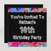 Graffiti ~ Party Einladung (Vorne/Hinten)