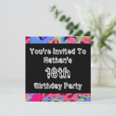 Graffiti ~ Party Einladung (Stehend Vorderseite)