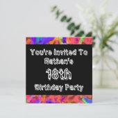 Graffiti ~ Party Einladung (Stehend Vorderseite)