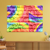 Graffiti Pastel Brick Wall Leinwanddruck (Insitu (Wohnzimmer))