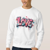 Graffiti Pastel Liebe Bombe Sweatshirt (Vorderseite)