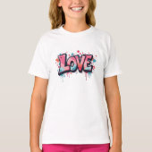 Graffiti Pastel Liebe Bombe T-Shirt (Vorderseite)
