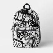 Graffiti Pattern Bedruckter Rucksack (Vorderseite)