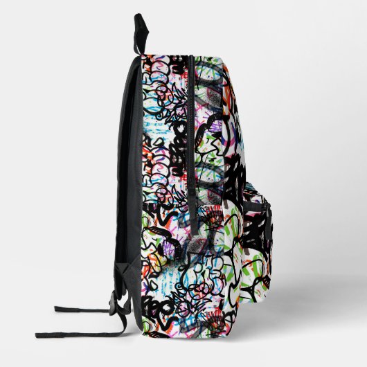 Graffiti Pattern Bedruckter Rucksack (Links)
