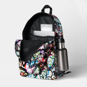Graffiti Pattern Bedruckter Rucksack