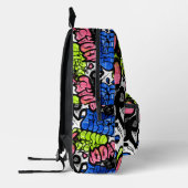 Graffiti Pattern Bedruckter Rucksack (Links)