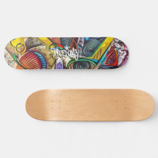 Graffiti Pattern Freedom Skateboard (Horizontal)