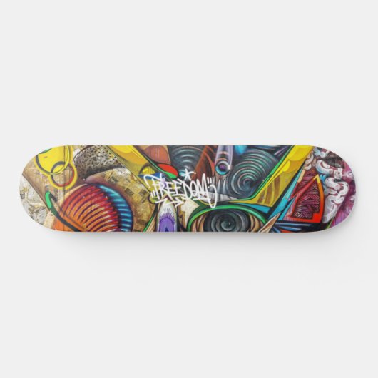 Graffiti Pattern Freedom Skateboard (Horizontal)