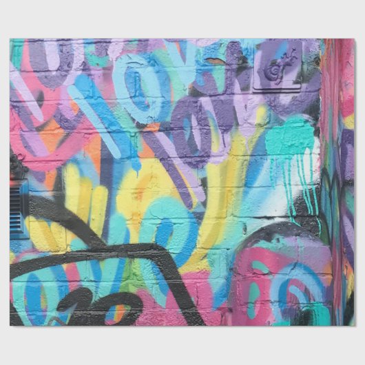 Graffiti Pattern Geschenkpapier (Flach)