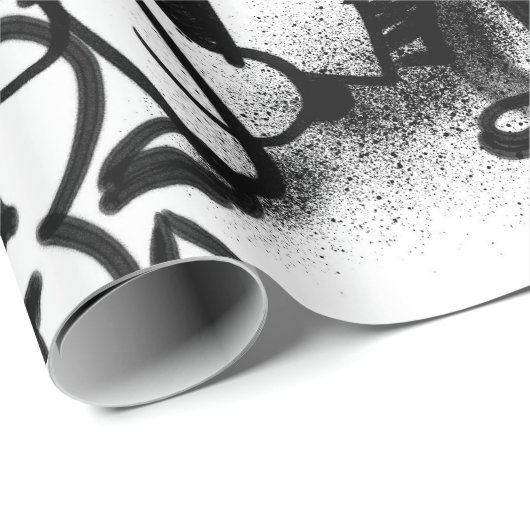 Graffiti Pattern Geschenkpapier (Rolleneckpunkt)