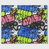 Graffiti Pattern Geschenkpapier (Flach)