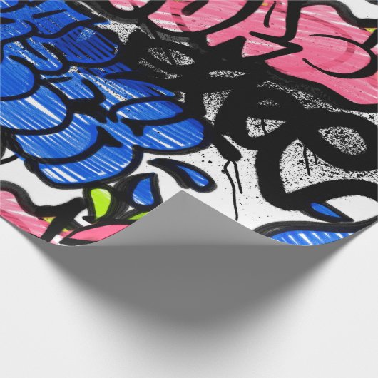 Graffiti Pattern Geschenkpapier (Ecke)