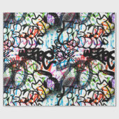 Graffiti Pattern Geschenkpapier (Flach)