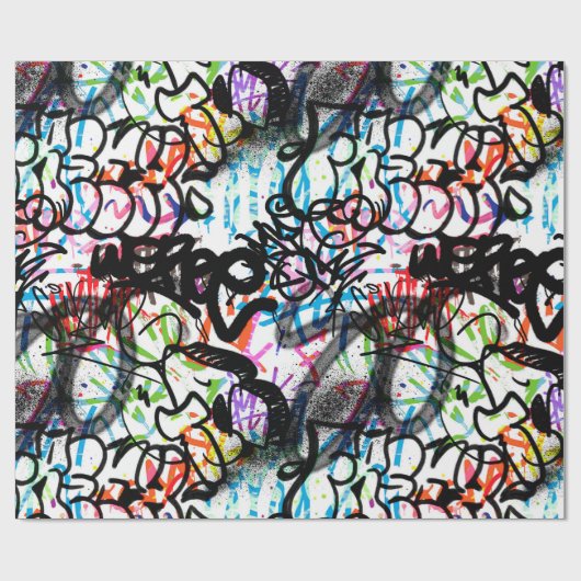 Graffiti Pattern Geschenkpapier (Flach)