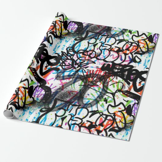 Graffiti Pattern Geschenkpapier (Ungerollt)