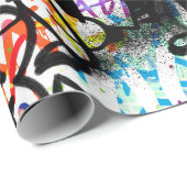 Graffiti Pattern Geschenkpapier (Rolleneckpunkt)
