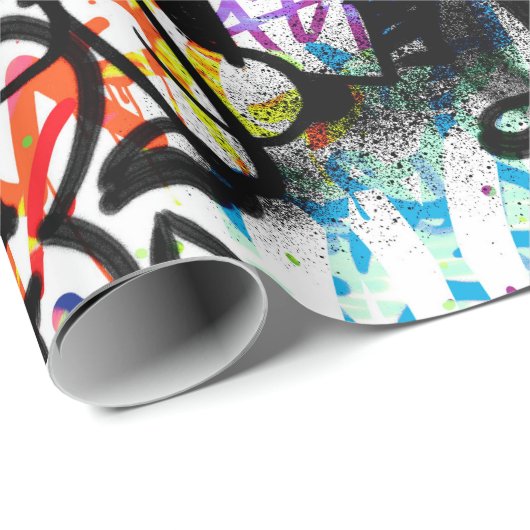 Graffiti Pattern Geschenkpapier (Rolleneckpunkt)