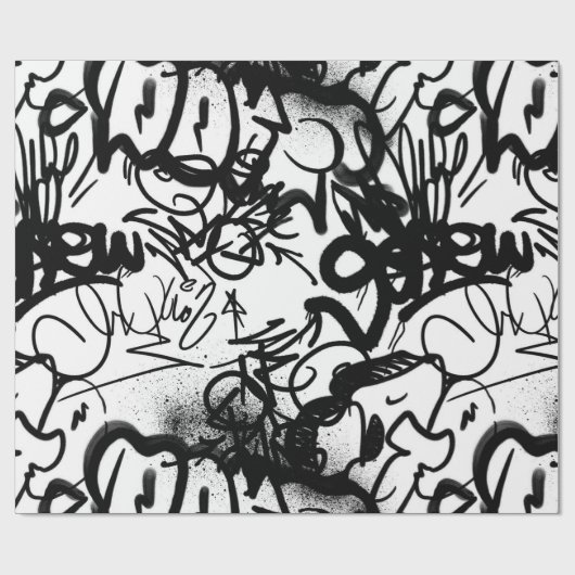 Graffiti Pattern Geschenkpapier (Flach)