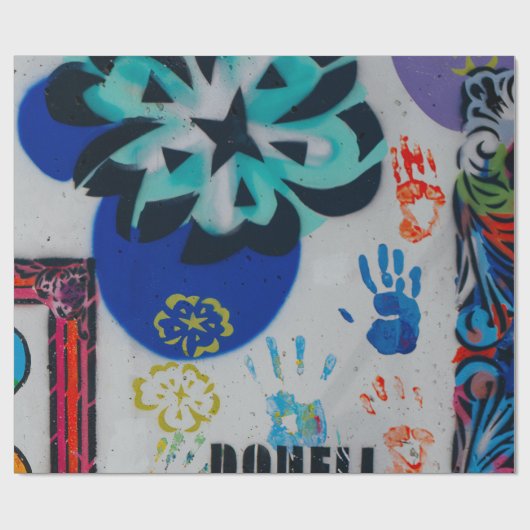 Graffiti Pattern Geschenkpapier (Flach)