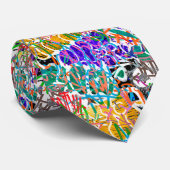 Graffiti Pattern Krawatte (Gerollt)