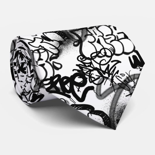 Graffiti Pattern Krawatte (Gerollt)