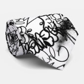 Graffiti Pattern Krawatte (Gerollt)